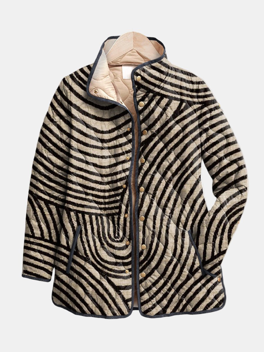 Chaqueta Acolchada Círculos Dibujados