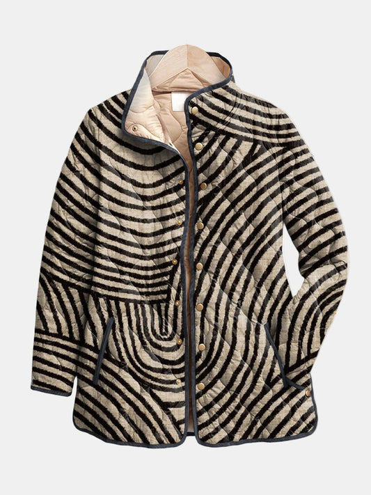 Chaqueta Acolchada Círculos Dibujados