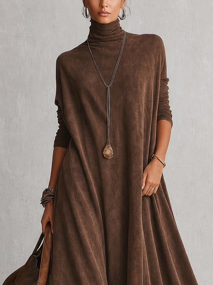 Antonella | Vestido largo vintage efecto ante