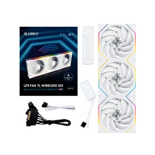VENTILADOR 120X120 LIAN LI UNIFAN TL120 WIRELESS WHITE 3
