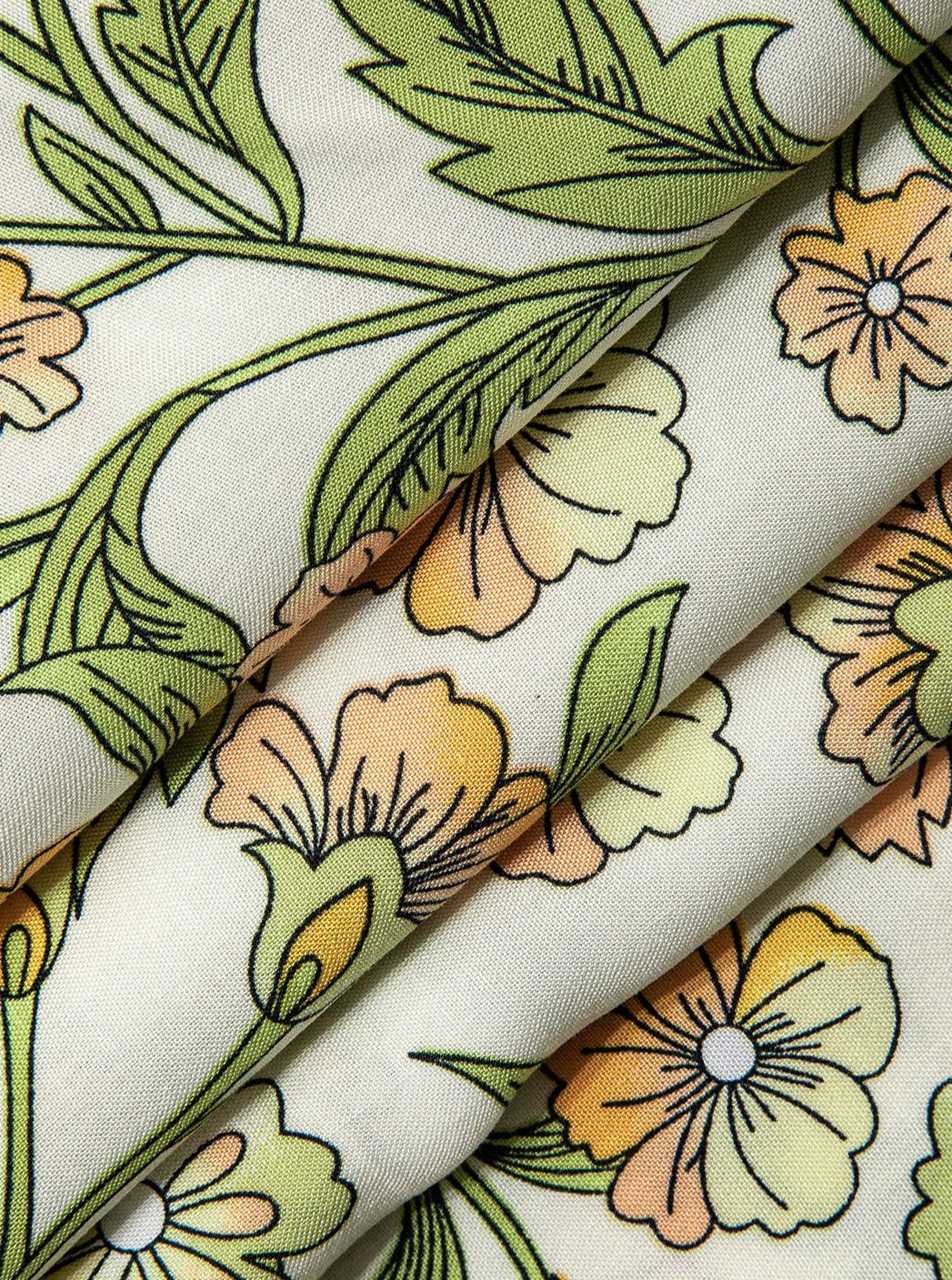 Pantalones anchos de cintura alta con estampado floral