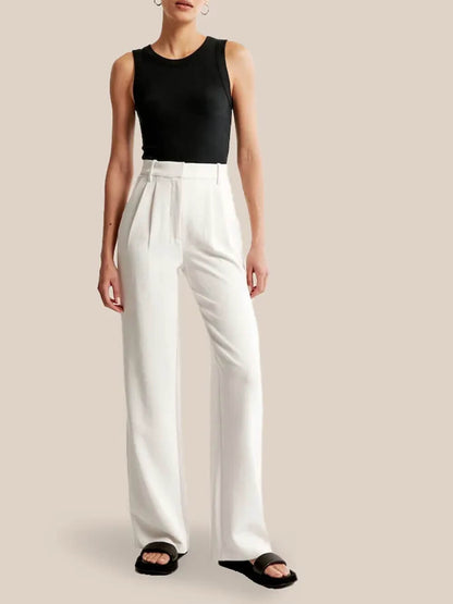 Pantalones de sastre de pierna ancha
