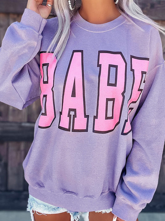 Alphabet-Sweatshirt aus Rippstrick