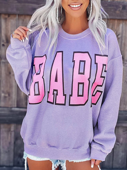 Sudadera holgada de canalé Alphabet