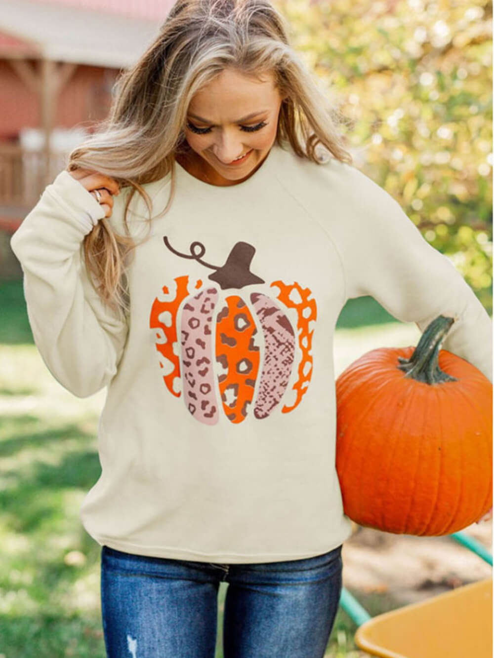Sudadera con capucha con estampado de calabazas