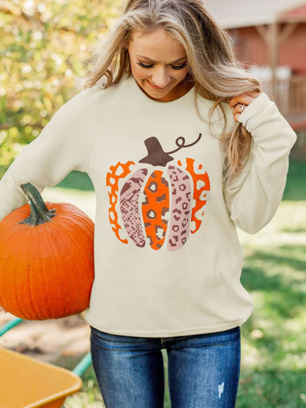 Sudadera con capucha con estampado de calabazas
