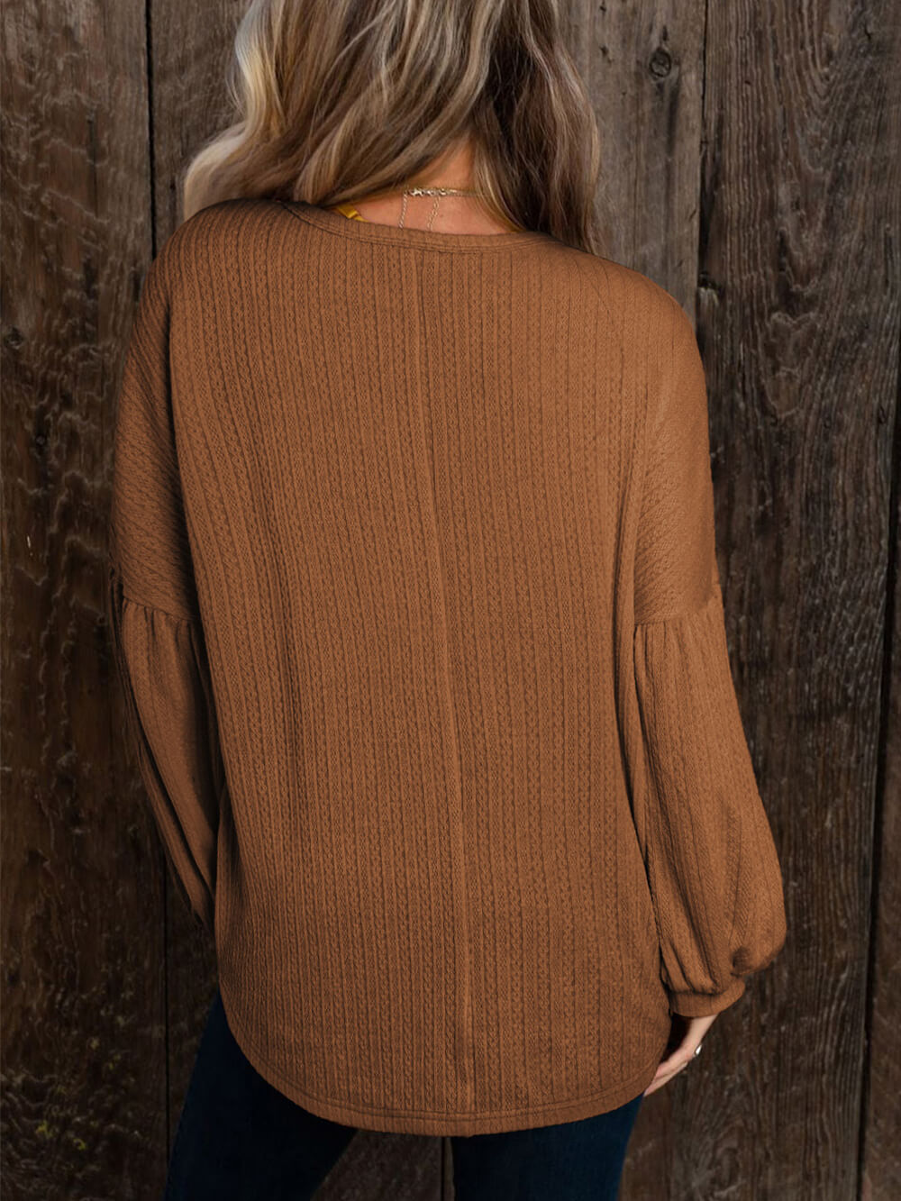 Jersey de manga larga de punto jacquard naranja