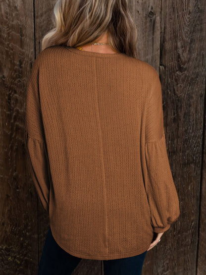 Jersey de manga larga de punto jacquard naranja