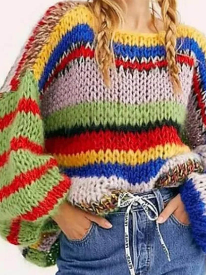 Jersey retro a rayas en contraste