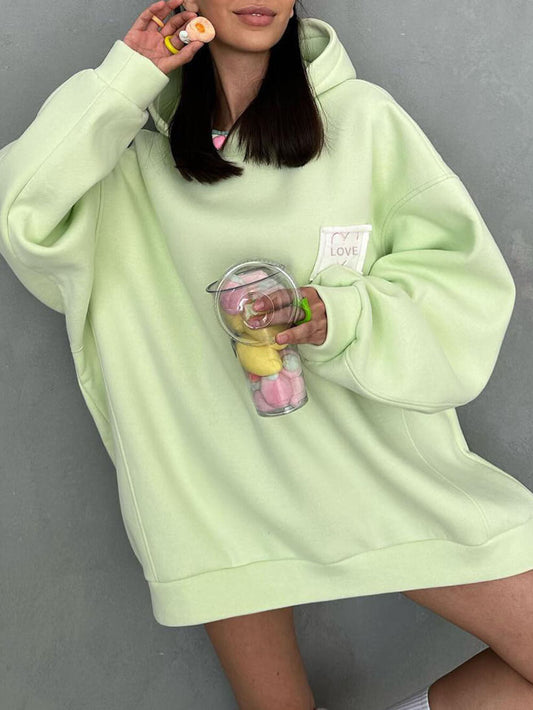 Unifarbener Oversized-Sweater