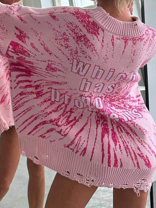 Jersey Suelto Con Letras En Contraste