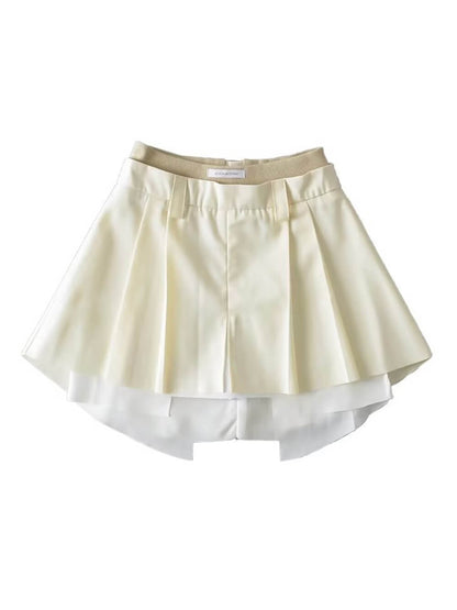 Minifalda plisada deshilachada