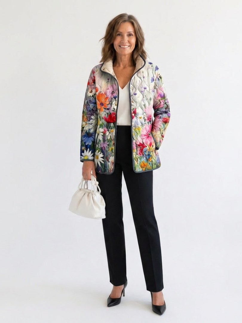 Chaqueta Acolchada Flores Silvestres