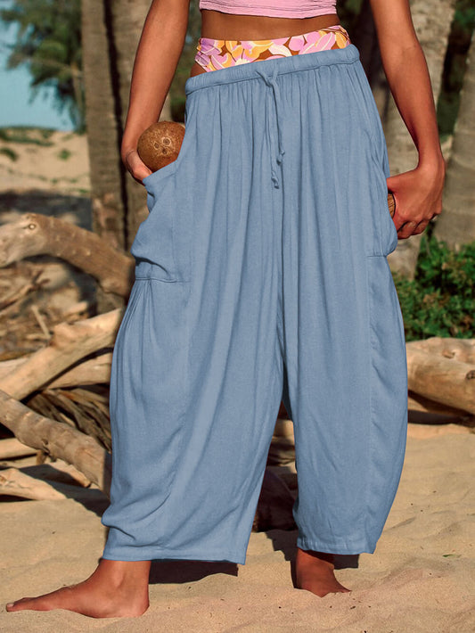 Cómodos pantalones de yoga de pierna ancha