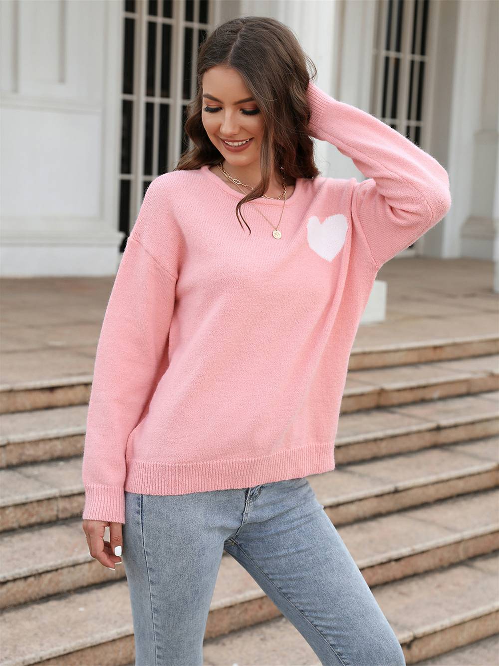 Suéter tipo jersey de punto Love on Pulse