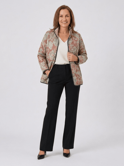 Chaqueta Acolchada Damasco Terracota
