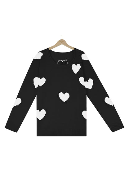 Suéter de punto con cuello en V para el día de San Valentín