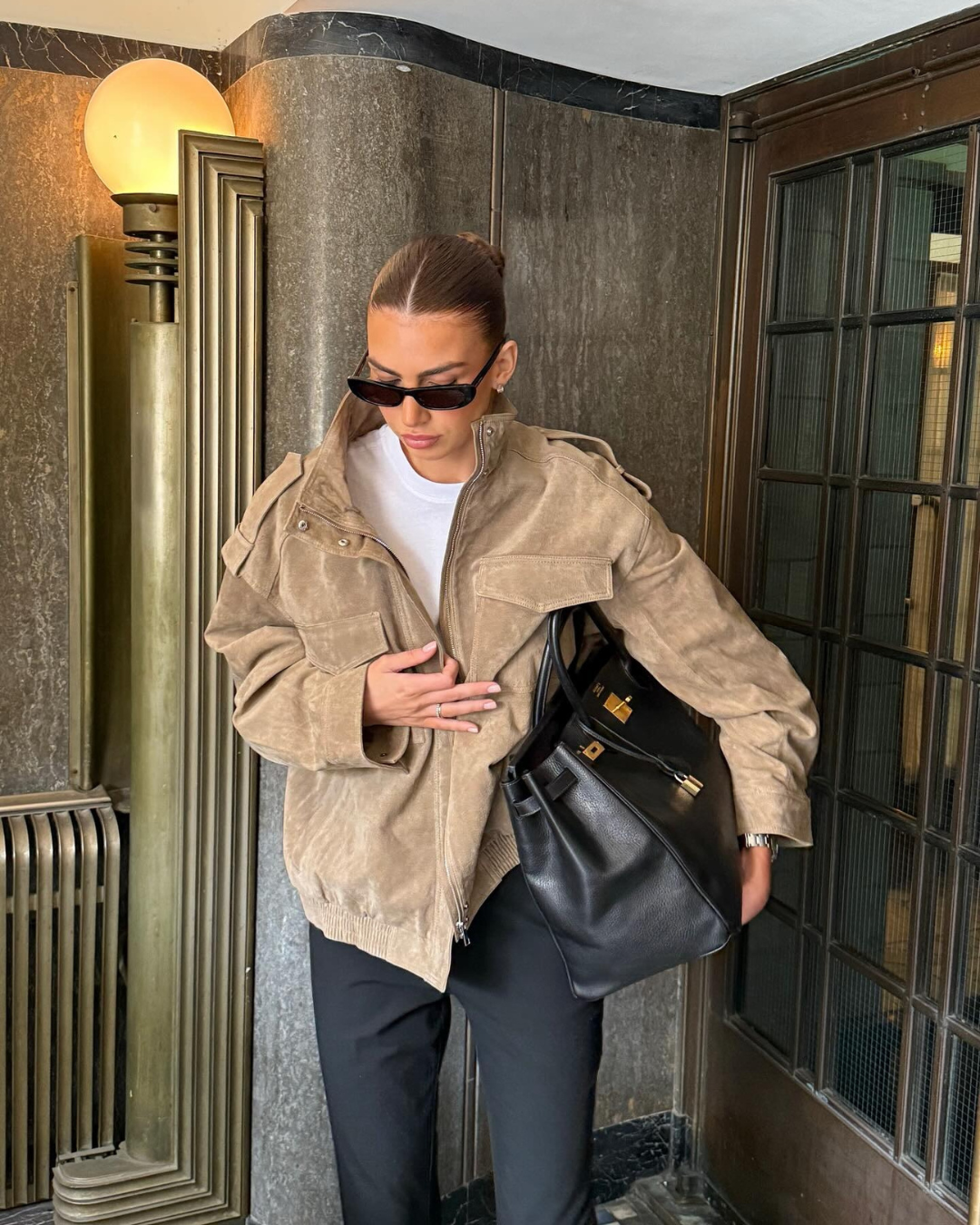 Chaqueta Bomber Efecto Ante — Estilo Utility