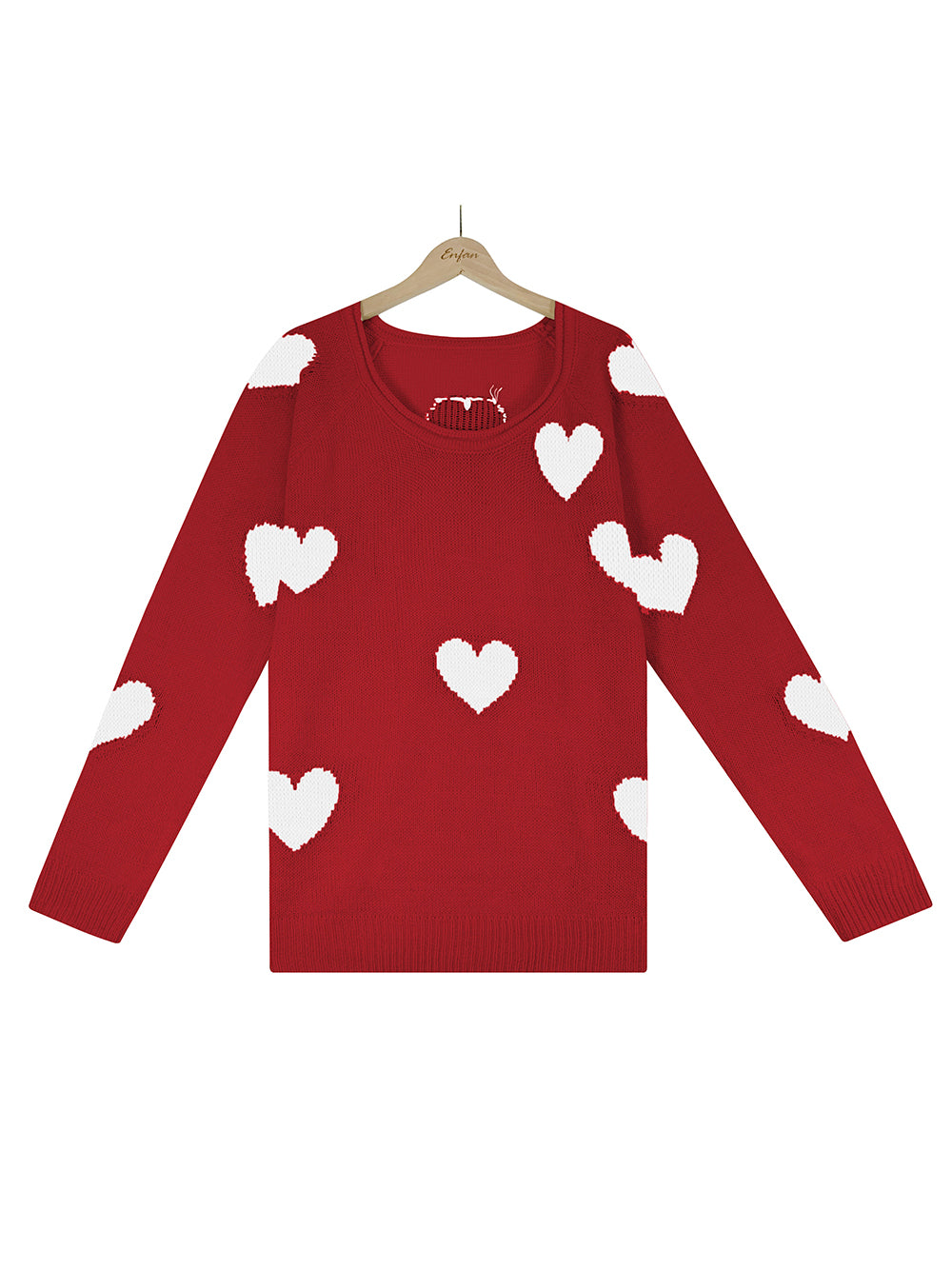 Suéter de punto con cuello en V para el día de San Valentín