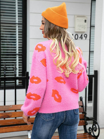 Suéter tipo jersey con cuello redondo de Lips of Love