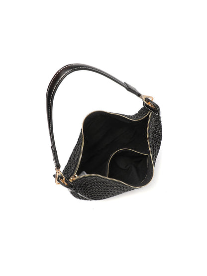 Bolso cruzado casual de hombro para mujer Bolso tejido para debajo del brazo