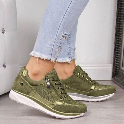 Zapatillas Cómodas con Cremallera Lateral