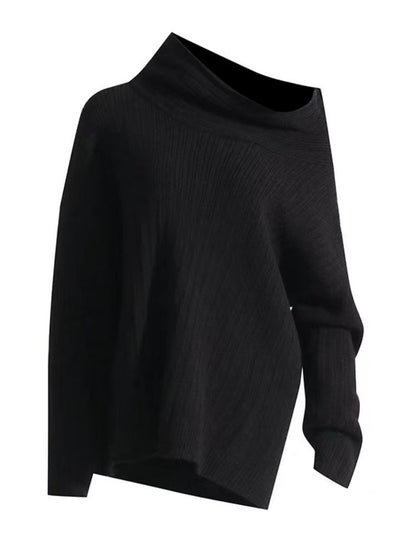 Jersey extragrande de punto con rollo alto