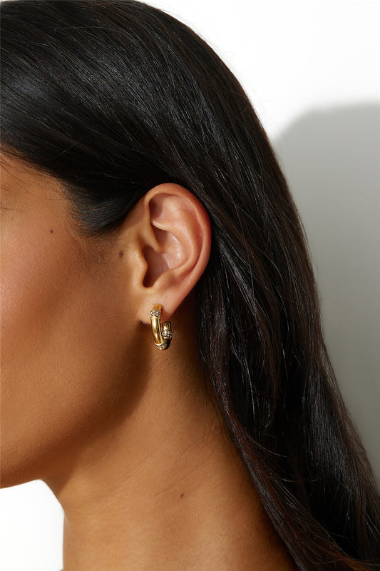 Aros Delicados Chapados En Oro 18k Oro