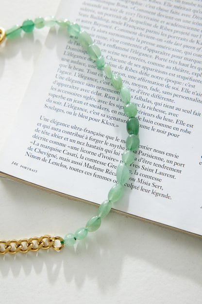 Collar Letras Ocultas Bañado En Oro 18k Oro Verde