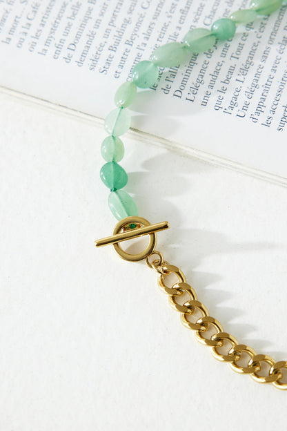 Collar Letras Ocultas Bañado En Oro 18k Oro Verde