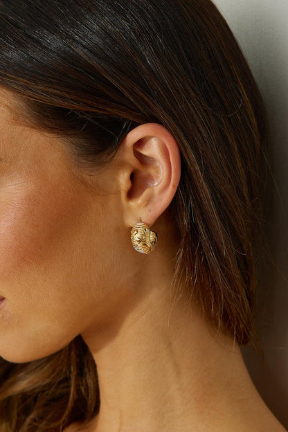 Pendientes de diseñador chapados en oro de 18k oro