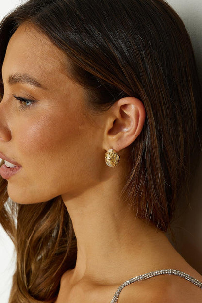 Pendientes de diseñador chapados en oro de 18k oro