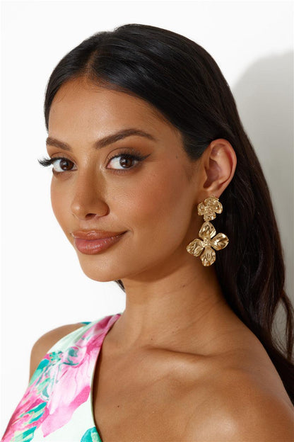 Pendientes chapados en oro de 18k From The Forest oro