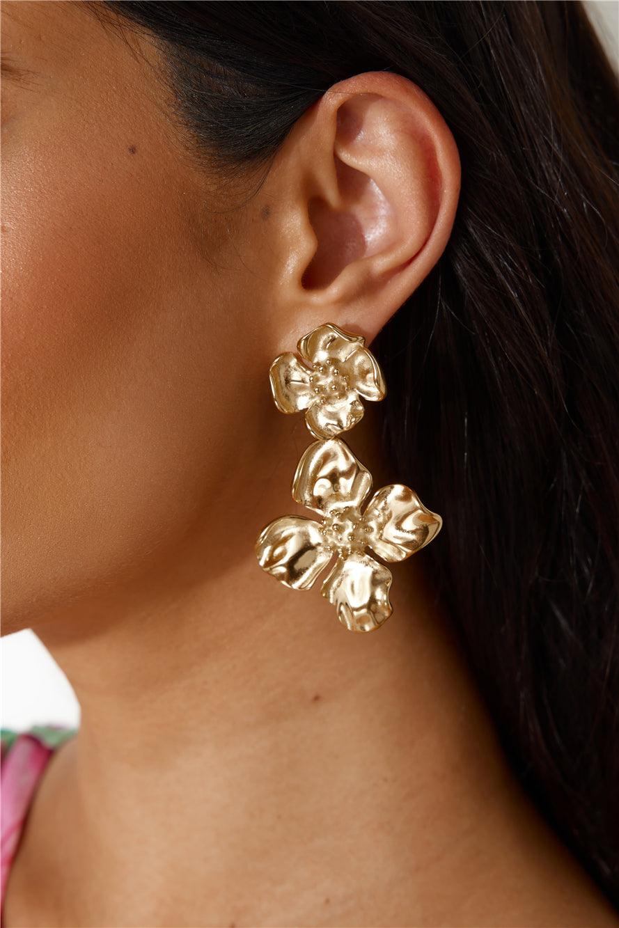 Pendientes chapados en oro de 18k From The Forest oro