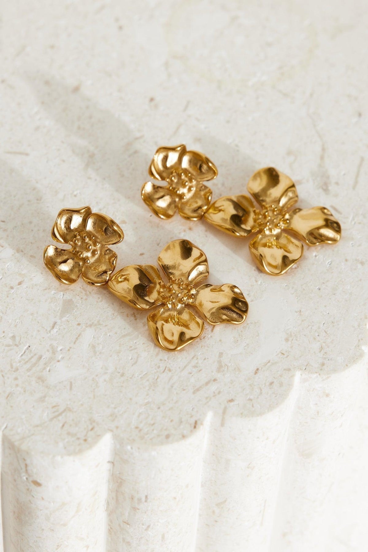 Pendientes chapados en oro de 18k From The Forest oro