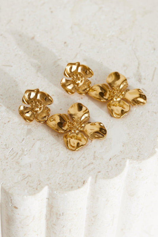 Pendientes chapados en oro de 18k From The Forest oro