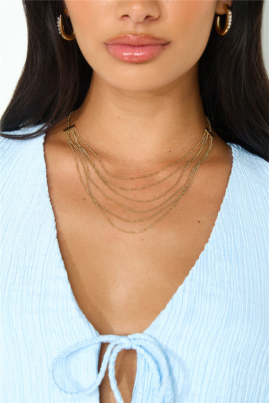 Collar Diosa Pasada Bañada En Oro 18k Oro