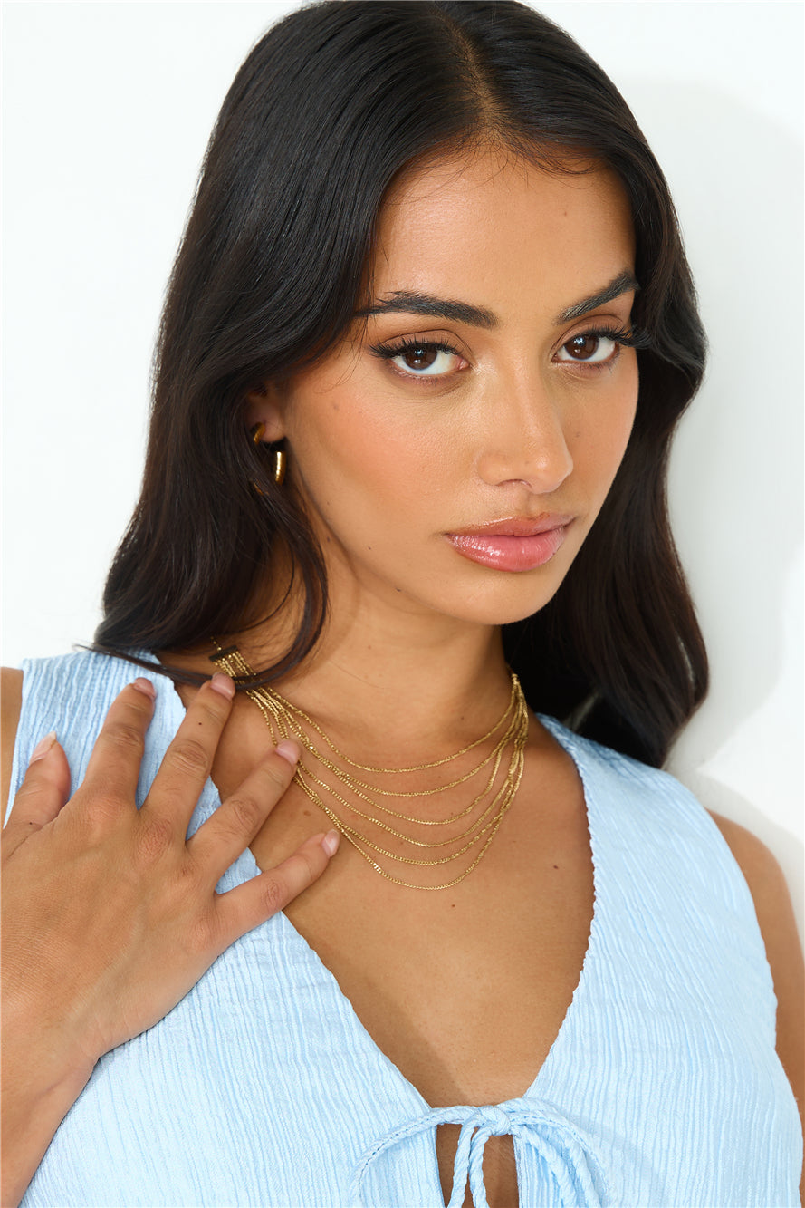 Collar Diosa Pasada Bañada En Oro 18k Oro
