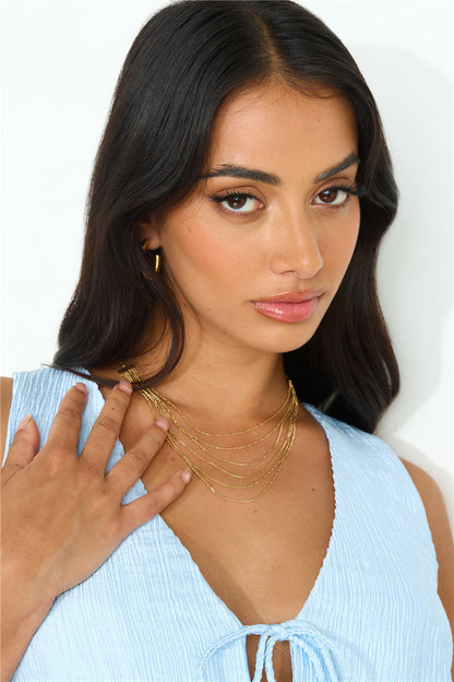 Collar Diosa Pasada Bañada En Oro 18k Oro