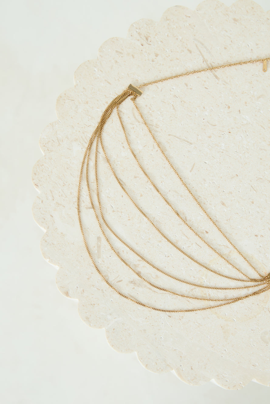 Collar Diosa Pasada Bañada En Oro 18k Oro