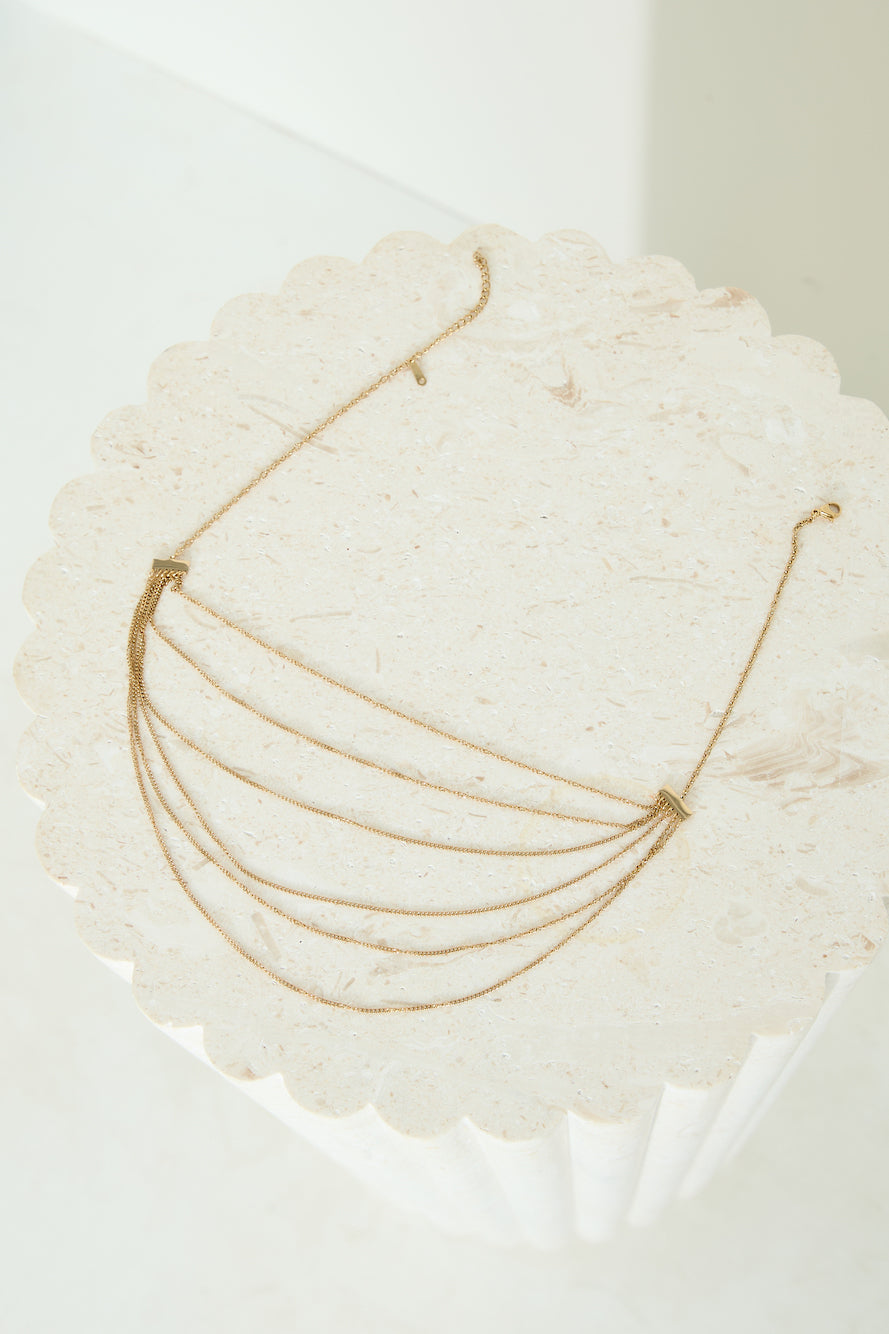 Collar Diosa Pasada Bañada En Oro 18k Oro