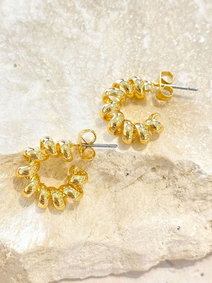 Pendiente Aros Croissant Plano
