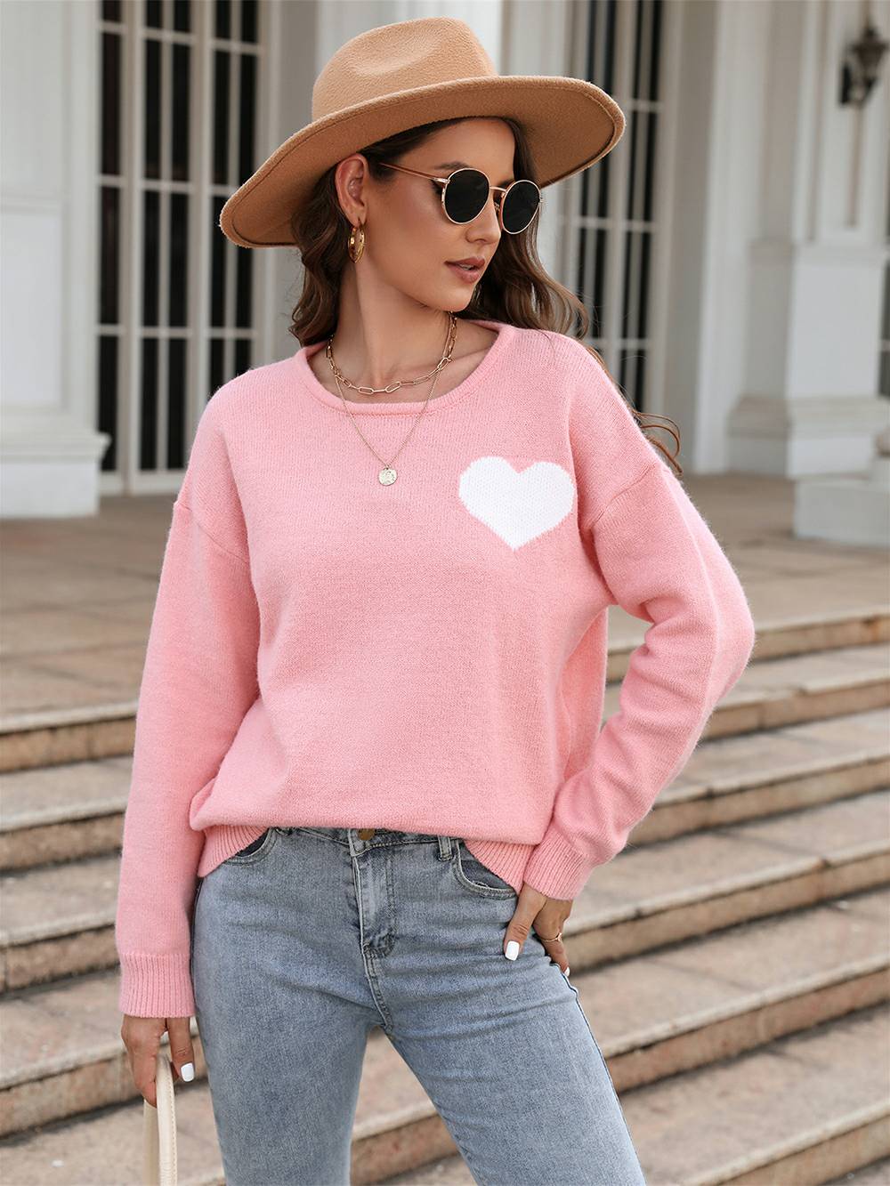 Suéter tipo jersey de punto Love on Pulse