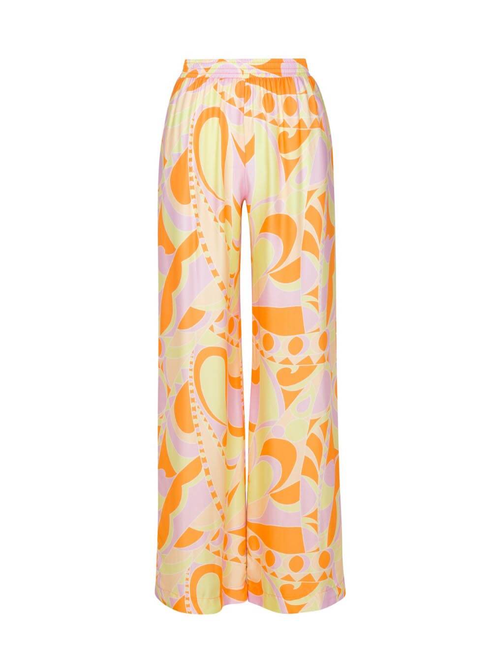 Conjunto de pantalones con bolsillo elástico y cintura suelta con estampado clásico