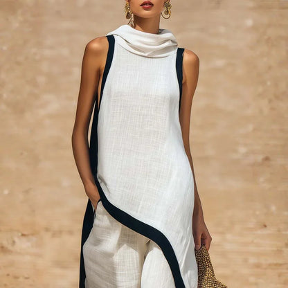 Velora Conjunto Efecto Lino Atemporal con Diseño Minimalista