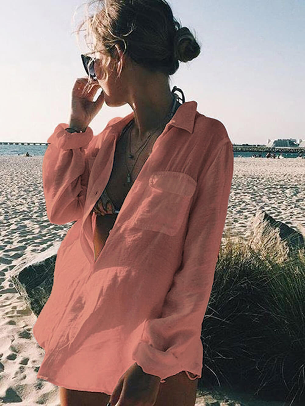 Túnica Bikini Cover-Ups Ropa de playa sexy Traje de baño Cubrir