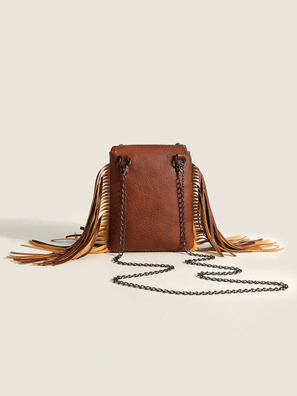 Bolso de flecos estilo vaquero occidental de moda para mujer