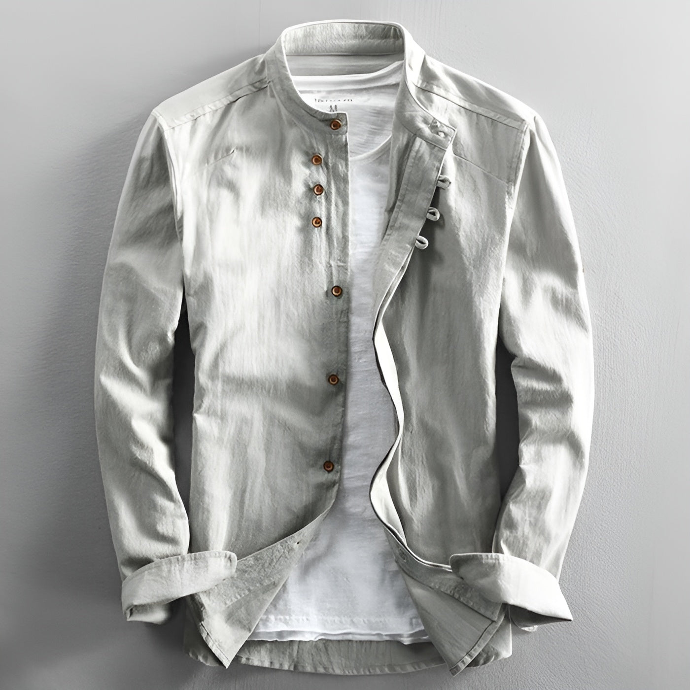Andrés™ Camisa de estilo japonés – Diseño moderno y minimalista con sastrería de inspiración japonesa