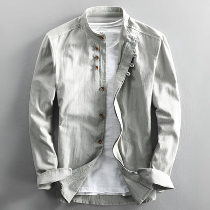 Andrés™ Camisa de estilo japonés – Diseño moderno y minimalista con sastrería de inspiración japonesa