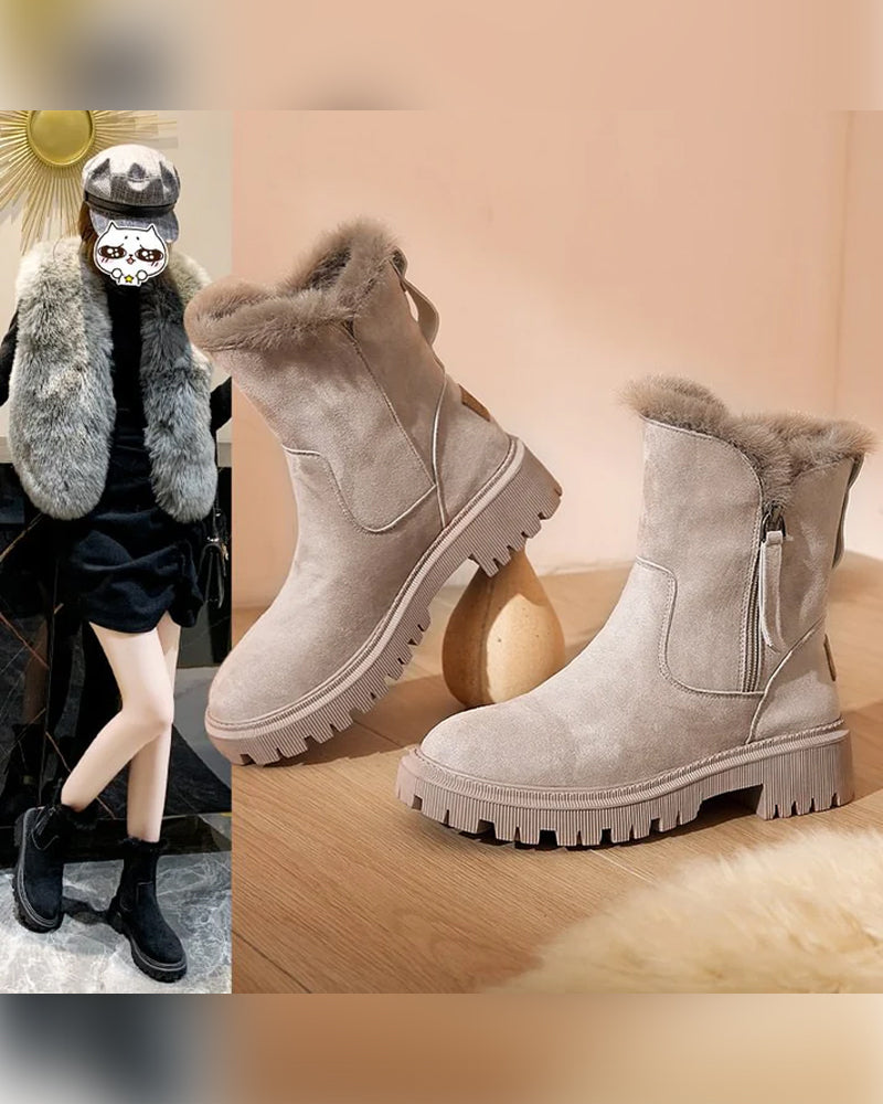 Botas de invierno para mujer con forro polar – cálidas, cómodas y con estilo